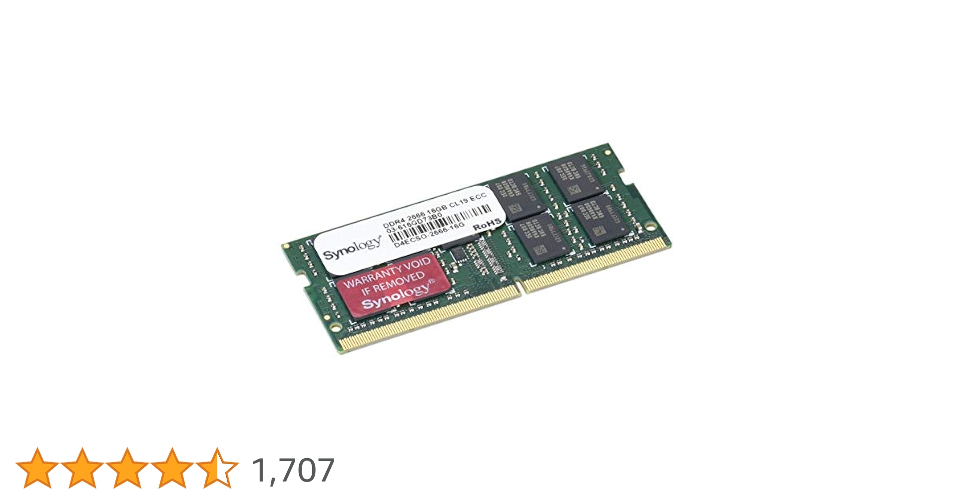 Amazon | 【NAS用拡張メモリ】Synology D4ECSO-2666-16G [DDR4